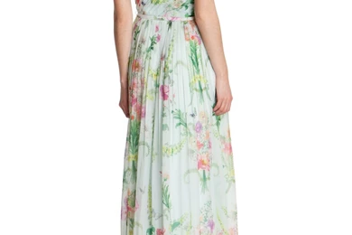 Ted Baker Serlant Wallpapers Print Maxi In Green (mint)
