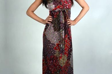 Wallpapers Peacock Long Dresses Brett Ladies Maxi Jersey Print ...