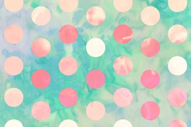 Aqua Polka Dot Wallpapers