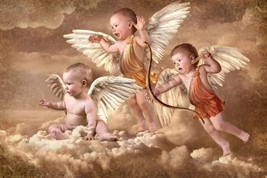 Baby Cupid With Angel Wings