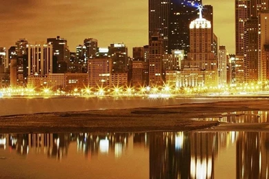 1080x1920 City Beach Night Sky Chicago Wallpapers HD