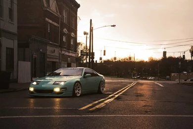 Download Wallpapers Nissan, 300zx, Fairlady, Green, Nissan, City ...