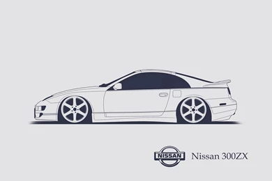 Download Wallpapers Nissan, 300zx, Srcky Design, Minimalistic ...