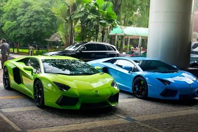 1680x1050 Green And Blue Lamborghini Supercars Desktop PC And Mac ...