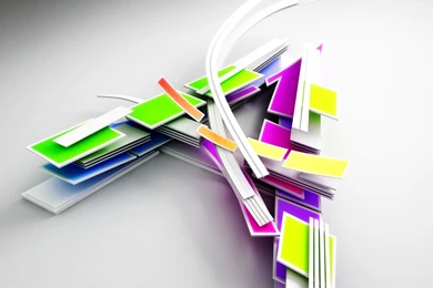 3D Colorful Alphabet A