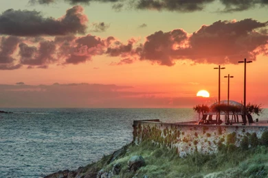 Wonderful Sunset At The Seashore   (