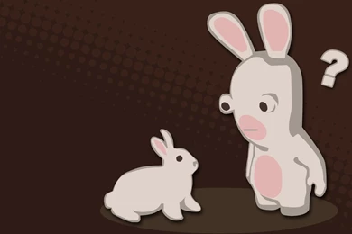 1366x768 Rabbit, Rayman Raving Rabbids, Rabbit, Question ...