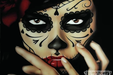 Day Of The Dead Face Paint Tumblr   Wallpaper.