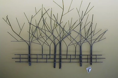 Winter Tree Scene Wall Art – Contemporary Wall Accessories, Metal ...