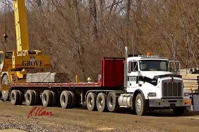 Wallpapers Truck Trailor Kenworth Wheel Tractor And Flatbed ...