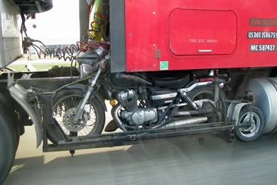Is There Any Way To Strap A Motorcycle Between A Tractor Trailer ...