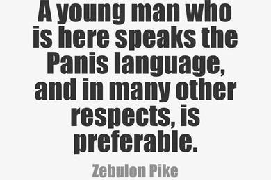 A Young Man Who Is Here Speaks The Panis Language, By Zebulon Pike ...