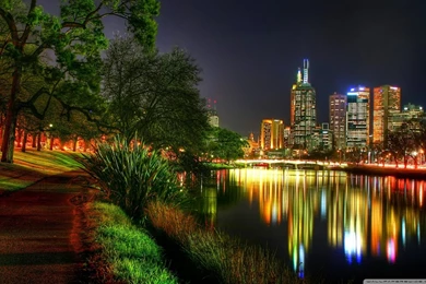 Melbourne At Night HD Desktop Wallpapers : High Definition ...