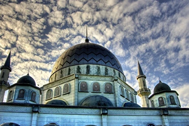 HD Backgrounds Muslim Mosque Islam Religion Sky Clouds Building ...