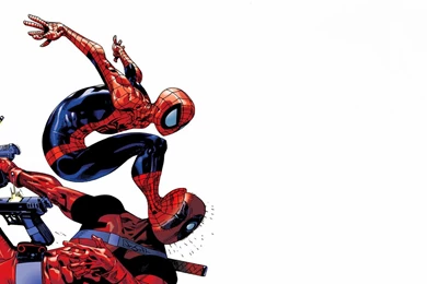 Spider Man Giving Deadpool A Friendly Kick In The Face [1920x1080 ...