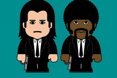 Pulp Fiction John Travolta Samuel L Jackson Caricature iPhone 5 ...