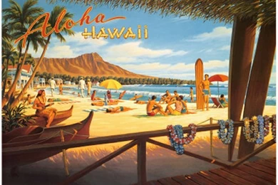 Kerne Erickson 'Aloha Hawaii' Poster.