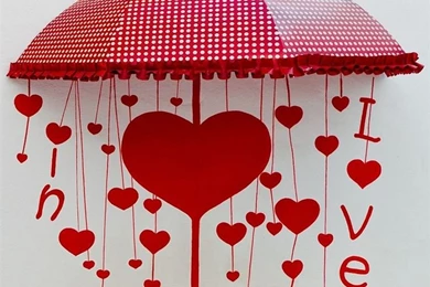 ↑↑TAP AND GET THE FREE APP! Girlish Love Umbrella Heart Red ...