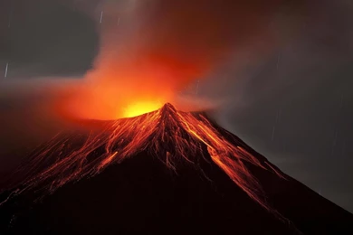 Mountains Volcanoes Lava Ecuador Wallpapers