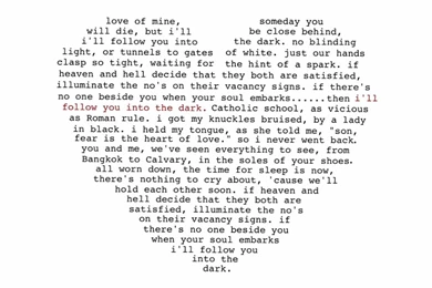 I'll Follow You Into The Dark