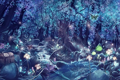 Fantastic World Fantasy Animals Magic Magical Forest Neon Glow ...