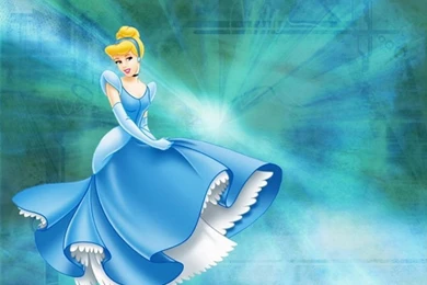 Blue Dress Princess Cinderella Cartoon Disney Wallpapers