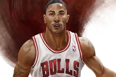 Derrick Rose Bulls Illustration Wallpapers   Streetball