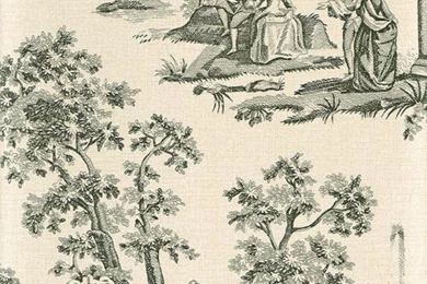 Courting Toile Wallpapers Black And Beige Toile De Jouy