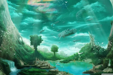 Science Fiction Paradise HD Desktop Wallpapers : Dual Monitor