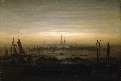 Greifswald In Moonlight Friedrich Caspar David WikiArt.org