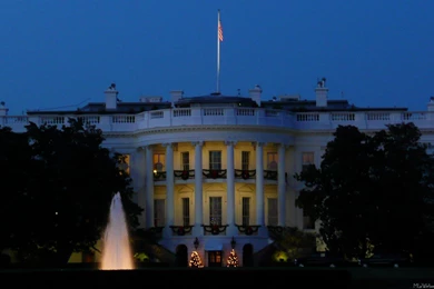 MLeWallpapers.com   Christmas White House At Night