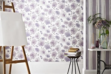 Poppies Wallpapers In Lavender Design By Graham & Brown