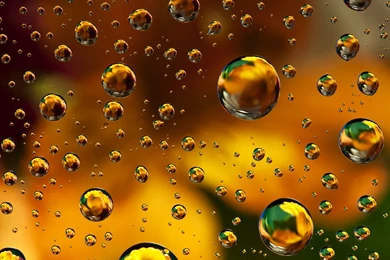 Water Drops On Gold And Green Wallpapers – Like All Propagandists ...