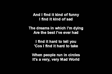 Lesa Sings "Mad World" Gary Jules Version (with Lyrics) YouTube