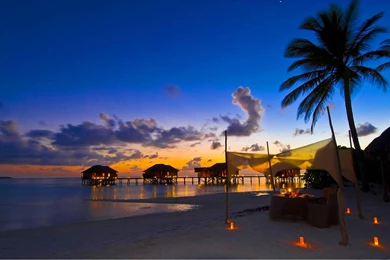 Tropical Beach Sunset Wallpapers