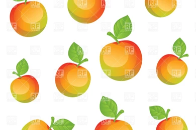 Simplistic Seamless Wallpapers With Apples Isolated On White ...