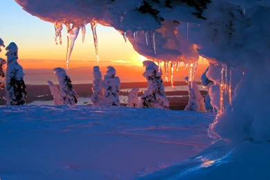 Sunset At The Ice Cave Belize   (