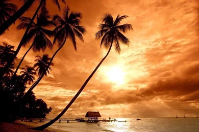 Belize Beaches Sunset   Wallpaper.