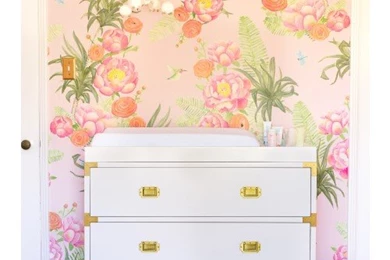 Vivian Mae Wallpapers Mural   L&G Nursery By Emily Henderson