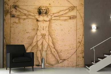 Da Vinci Vitruvian Man Wall Mural