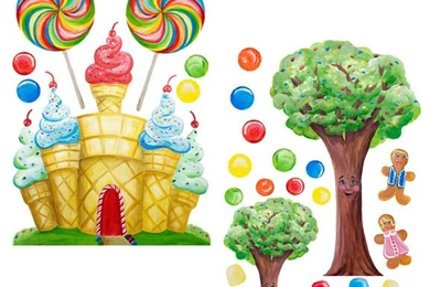 Candyland Set Peel And Stick Wall Decals