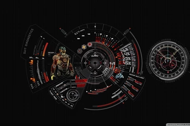 Iron Man Suit Diagnostic HD Desktop Wallpapers : Widescreen : High ...