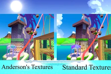 Mario Sunshine Comparison: Ty Anderson's Textures Vs. Standard ...