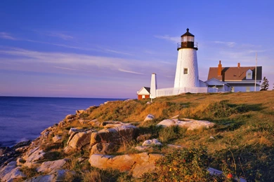 Wallpapers, Nature, Lighthouse, Cliffs, Pemaquid, America, Window ...