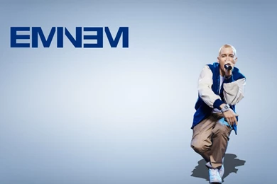 HD Backgrounds Eminem Singer Blue Logo Wallpapers