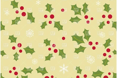 Seamless christmas background with simple holly berry leaves Download Royalty free Vector File EPS 45645.jpg