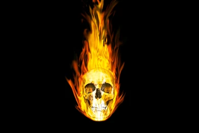 Skulls Fire Ghost Rider Black Backgrounds