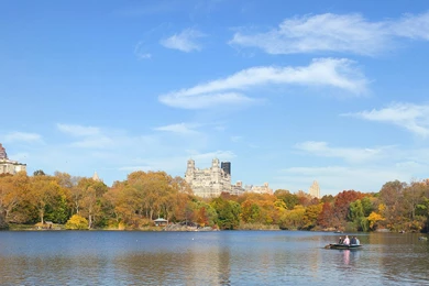 New York City Central Park Autumn Lake H Wallpapers