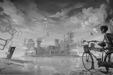 Monochrome, Abstract, Fantasy, Artwork :: Wallpapers