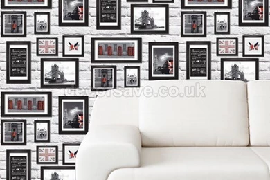 Muriva Britian In Frame Wallpapers 102533   London Painted Brick ...